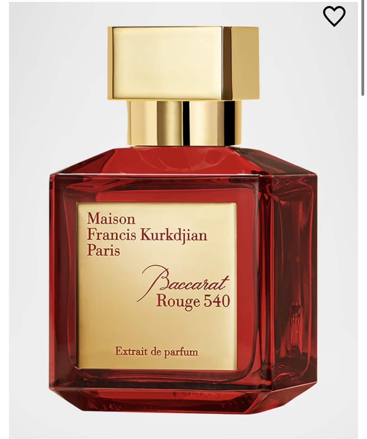 Baccarat Rouge 540 by Maison Francis K Extrait de Parfum 2.4oz